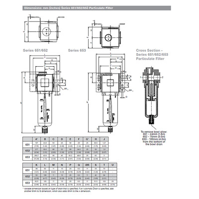 8652ABBP4JA000N NUMATICS/AVENTICS PARTICULATE FILTER 652 SERIES 1/2" NPT, 5MIC, PB W/BG, SEMI AD